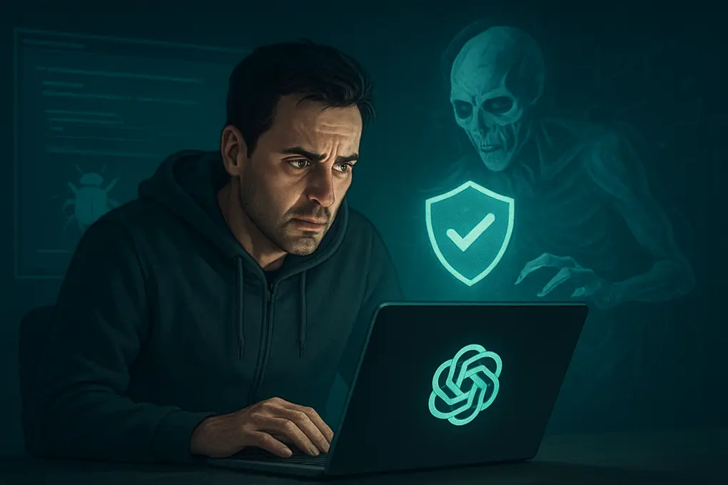 Diagrama conceptual de vulnerabilidad prompt injection en ChatGPT y exfiltración mediante conectores y memoria