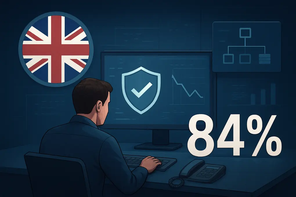 Métricas de parcheo DNS 84% con Vulnerability Monitoring System en el sector público del Reino Unido