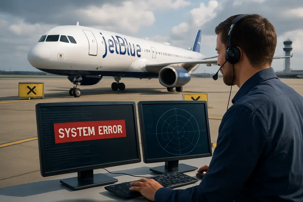 Impacto operativo del fallo de sistemas en JetBlue que pidió a la FAA un ground stop en la continuidad de vuelo