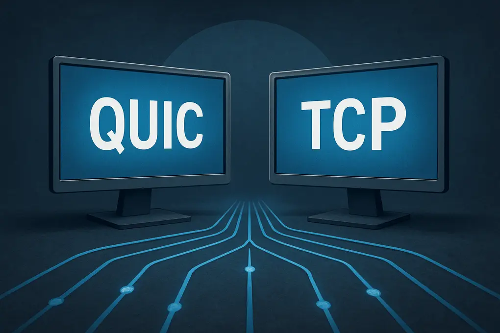 Análisis técnico de Protocolos QUIC vs TCP para transporte de Internet y su impacto en latencia, streams y establecimiento de conexiones seguras