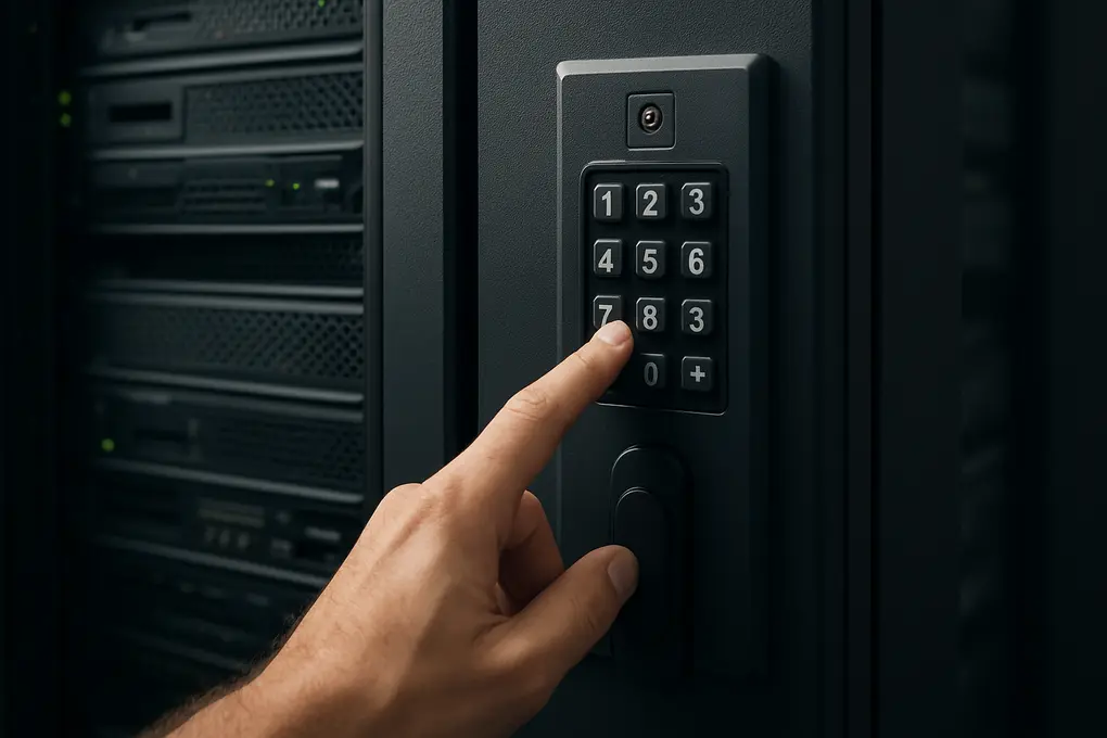 Incidente de seguridad física: vulnerabilidad en cerradura 2FA de sala de servidores con bypass por saturación del teclado