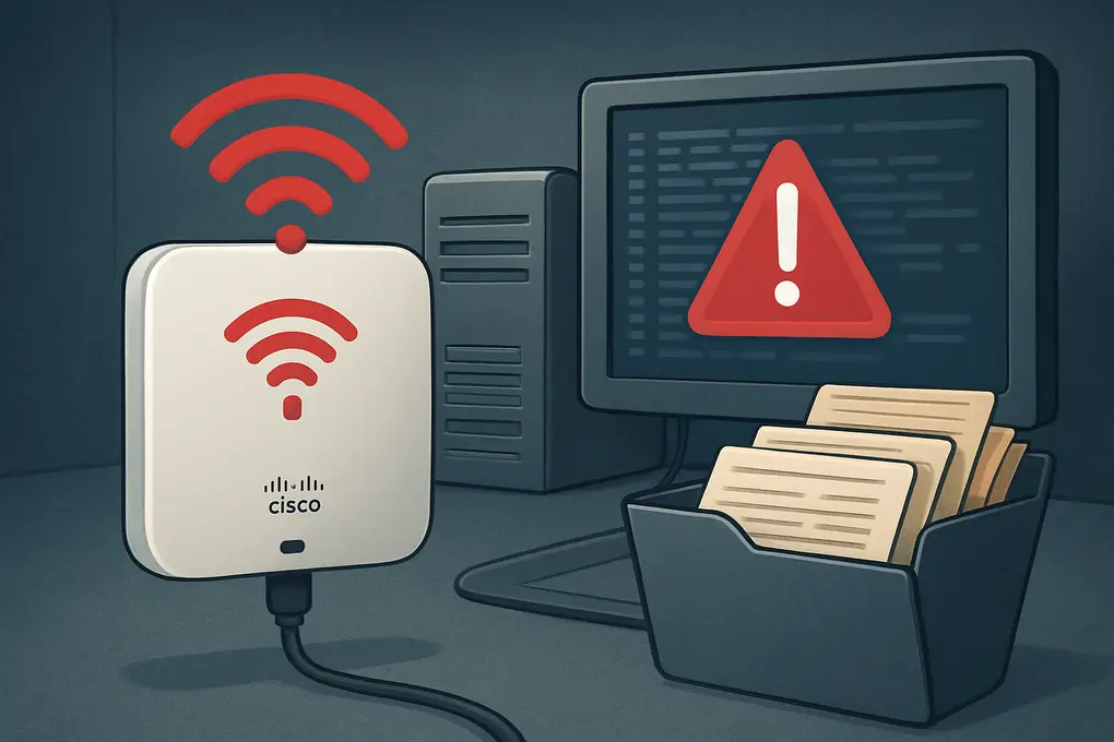 Vulnerabilidad crítica en Cisco IOS XE que provoca llenado de flash por logs indelebles en access points Wi‑Fi