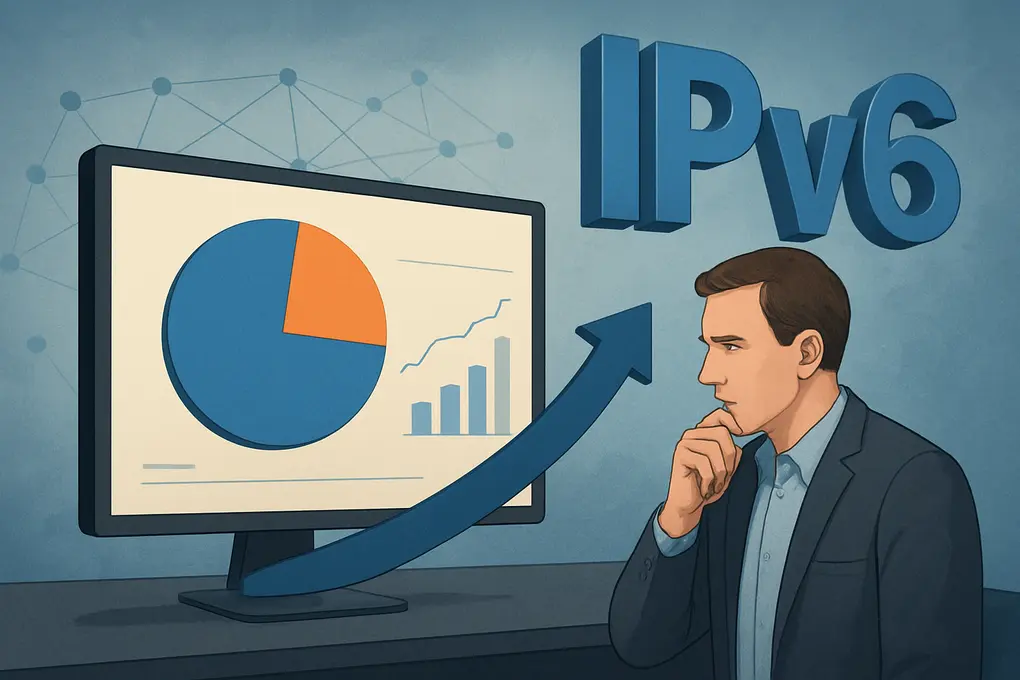 Hito de tráfico IPv6 en Google con 50,1% de tráfico en un día, según estadísticas públicas del proveedor