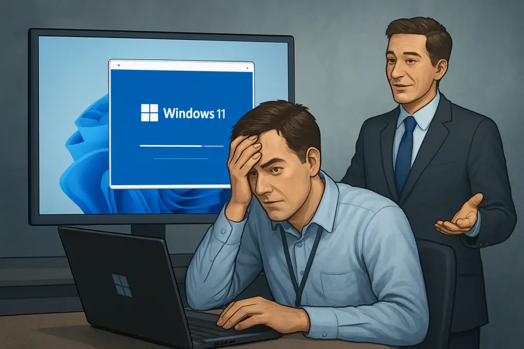Pantalla de reconfiguración del Second Chance setup de Windows 11 (SCOOBE) tras un update