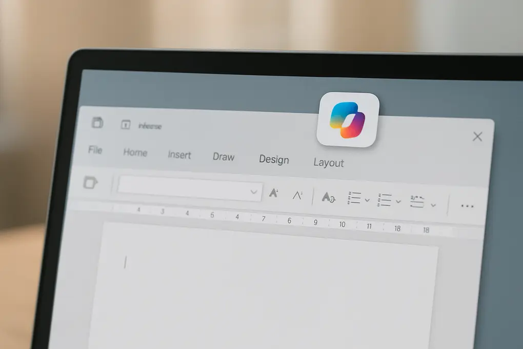 Interfaz de Microsoft Office con opción para Desactivar botón flotante de Copilot en Office y moverlo a la cinta