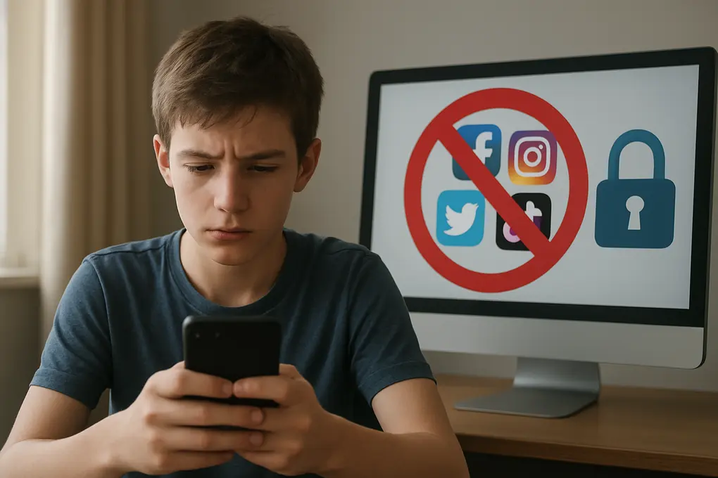Prohibición de redes sociales a menores de 16 en Reino Unido con verificación de edad